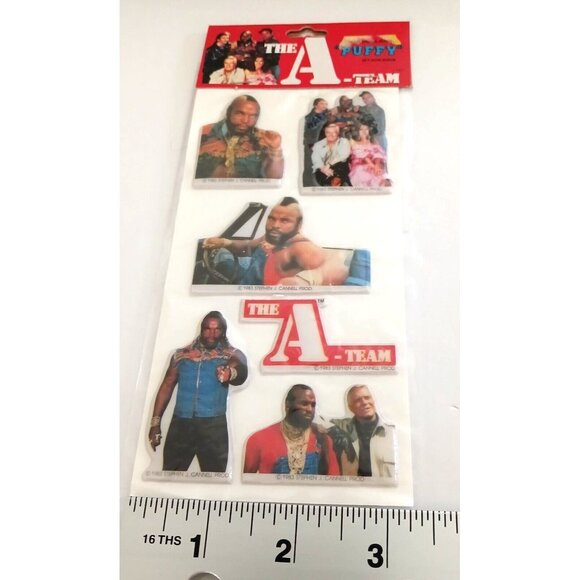 Vintage 1983's The A-Team Stephen J Cannell Action Mr T Puffy Stickers Lot Taiwa - Picture 6 of 9